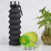 Private Label BPA Free Outdoor Multifunction Water Bottle Gym Sport Folding Collapsible Silicone Water Bottle