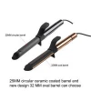Professional ceramic tourmaline barrel curling iron wand and hair curler with clip