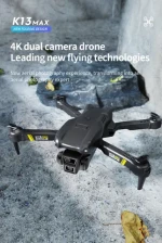 Professional HD Cheap and Long Foldable K13 MAX Toy fpv Drones  With 4K Dual Cameras Four Axis Aircraft Drone Accessories