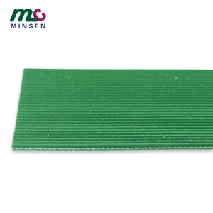 PVC green straight stripe conveyor belt floor mechanical conveyor belt board steel plate rolling machine conveyor belt