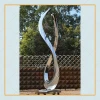 Quyang Factory custom large outdoor abstract metal stainless steel sculpture for garden decoration