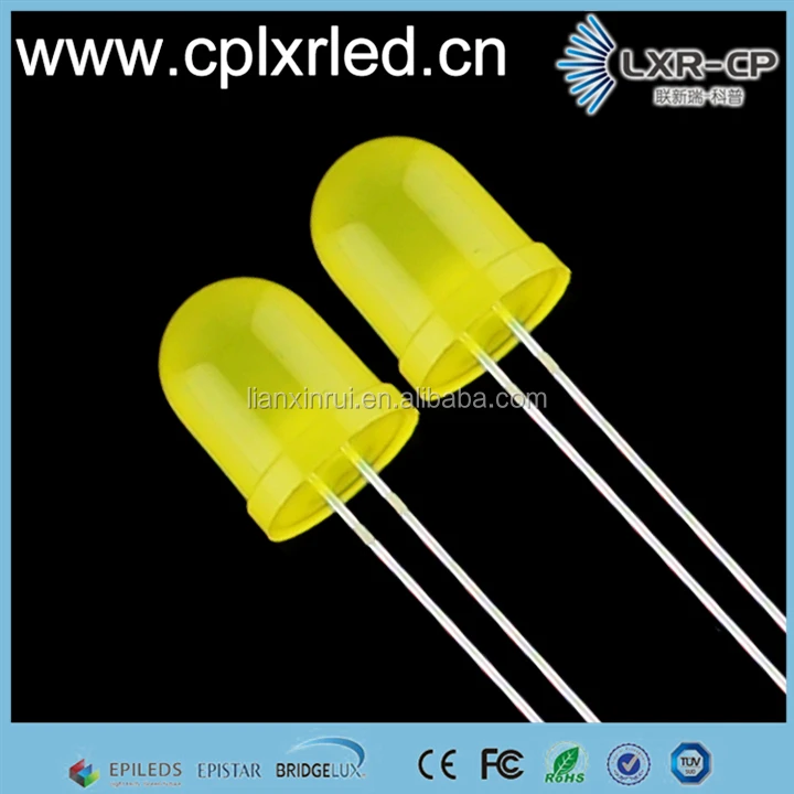 Red White Green Blue Amber White 10mm Round Dip Led Chip Diode