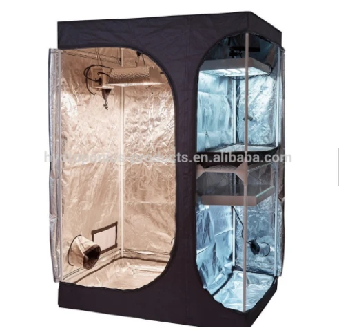 Reliable Supplier HONGYI Super Reflective &amp; Durable 600D / 1680D Mylar Fabric 2 in 1 Greenhouse Grow Tent