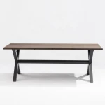 Restaurant Modern Big Placemat Dining Table Wholesales Stainless Steel Wood Solid Dining Room Furniture Home Furniture Metal