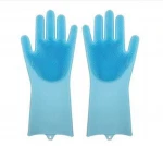 Reusable Silicone Gloves with Wash Scrubber 13.6