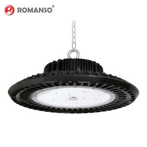 Romanso New Design IP65 130lm/w LED High Bay UFO Light 80w 100w 150w 200w 250w HighBay Workshop Light ufo high bay light fixture