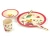 Import Round compartment bamboo fiber kids dinner set of 5 from China