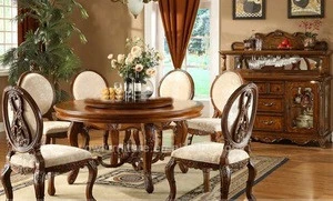 round dining table and 6 chairs