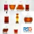 RSG bottle wholesale unique luxury special shape Emboss cork top customized size thick bottom Tequila 700 ml glass bottle