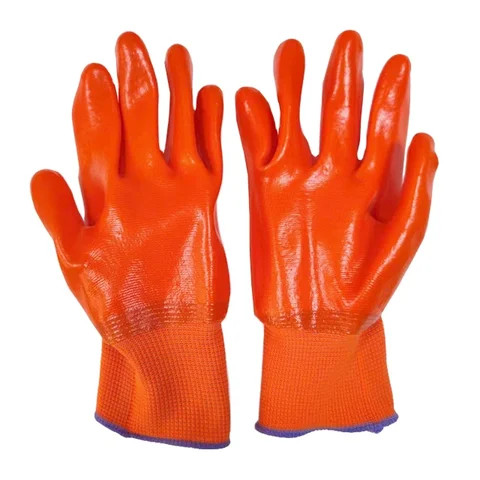 Rubber Dipped  PVC Coated Work Gloves Safety construction Gloves For Garden Work