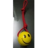 Sale Pet Products Yellow Smiley  ball chew toy Pet Teeth cleaning cotton rope Dog toy