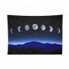 Savvydeco Attractive Style Home Decor Mystic View Spectacular Moon Planet Printed Black Tapestry Wall Hangings Art