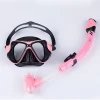 SBART new arrival diving mask with snorkel high quality diving set pvc and tempered glass swimming goggles with wholesale price