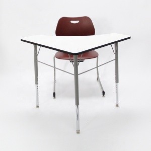 school chair and desk adult with triangle desktop
