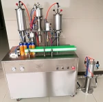 Semi automatic aerosol spray filling machine 3 in 1
