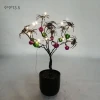 Senmasine Diy Table Home Spooky Party Haunted Houses Decoration Small Bell Black Glitter Spider Led Halloween Potted Tree