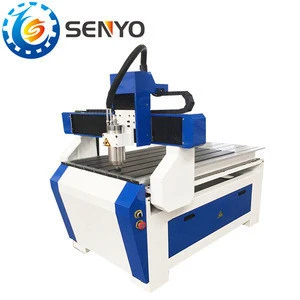 SENYO high quality 6090 Desktop for Aluminum 4 axis 3d mini cnc engraving machine