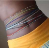 Sexy beach bikini chain body chain Female abdomen handcrafted colorful rice beads girdle waist chain
