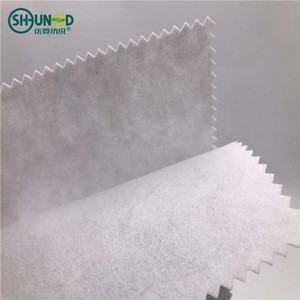 SGS certificated medium soft chemical bond fiber cut away nonwoven embroidery backing fabric fusible interlining for garment