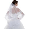 Shenglan Embroidered And Beaded Crystal Edge Veil Bride Essential Veil Wedding Accessories
