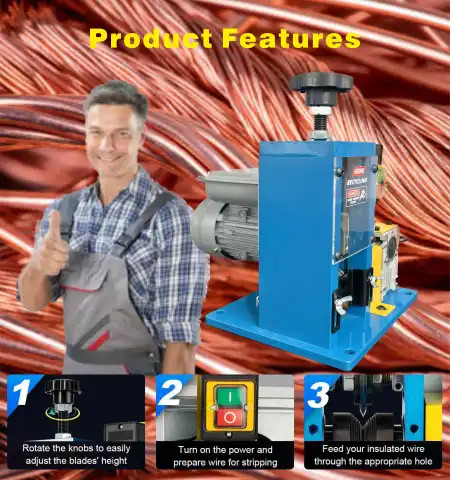 Buy Shinho Automatic Scrap Copper Cable Wire Stripper Machine External ...
