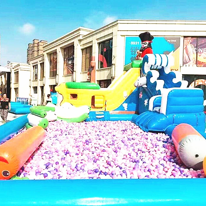 shopping mall pink inflatable bubble house with Millions of ocean ball pools ,Hotel promotion entertainment equipment