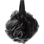 Shower Puff Black Bath Sponge Shower Loofah Pouf Bath Ball Nature Bamboo Charcoal Mesh Bulk Puffs Shower Essential Body Scrubber