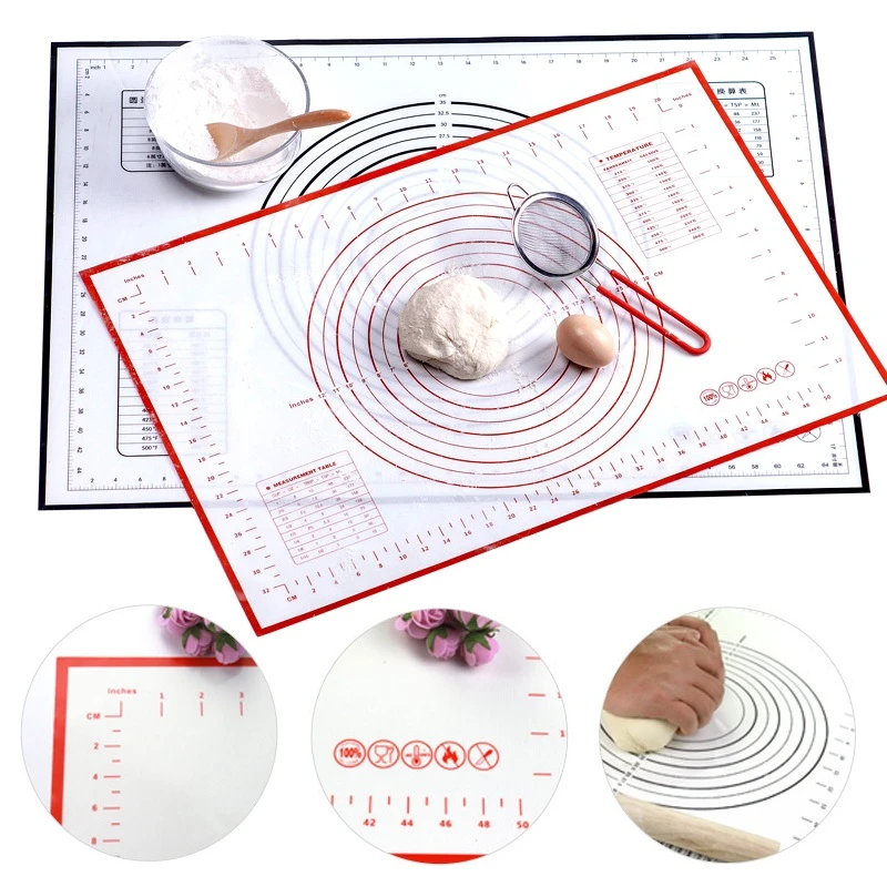 Silicone Baking Mats Sheet Pizza Dough Non-Stick Maker Holder Pastry Kitchen Accessories Cooking Tools Utensils Bakeware Gadgets