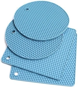 Silicone Trivet Mats Hot Pot Holders Drying Mat For Hot Dishes Set of 4pc Hot Pads