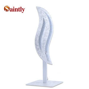 Silver metal light shade LED table lamp for hotel home decoration