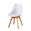 Simple Leisure Wood Legs Modern PP Plastic Chair Dining Chairs