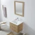 Import Single sink in 3D OAK Wood 2Drawers wall cabinet modern bathroom designs with Mirror Modern bathroom furniture from China
