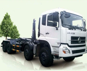 Sinotruk 6*4 low price container detachable garbage truck skip loader garbage truck arm-hook