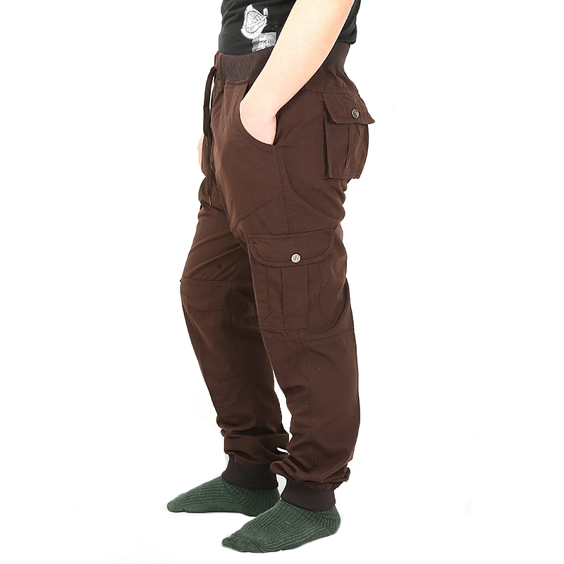 Six-pocket trousers Mens woven fabrics Casual pants