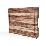 Skid resistance acacia rectangle natural have juice groove chopping board wood