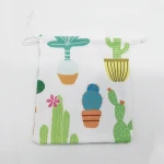 Small Drawstring Cotton canvas fabric jewelry Storage Bag