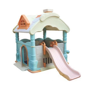 Small Safety Indoor Outdoor Plastic Playhouse Kids House Playhouse with Slide