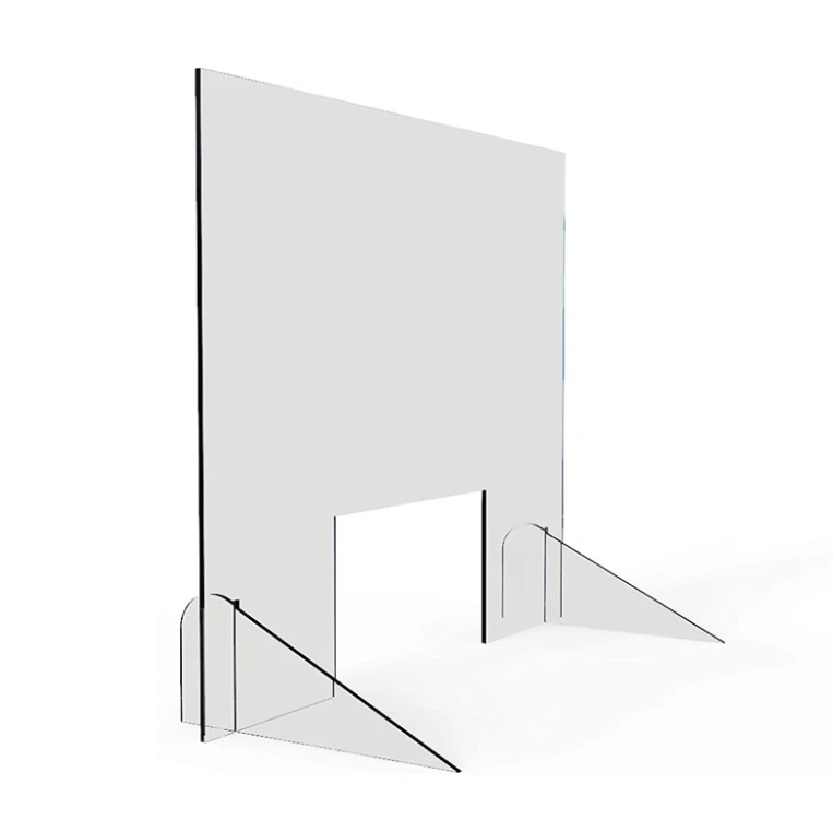 Social Distancing Portable Countertop Sneeze Guard Post Table Acrylic Dividers Spit Shields Plexiglass Shield