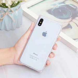 Soft TPU Phone Case Transparent Square Universal Back Cover Candy Color Cell Phone Accessories for iPhone xs max 11 pro 12 mini