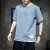 solid color blank round neck custom cotton oversized blank mens shirts