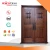 Import Solid Mahogany Exterior Panel Door with arch top and glass sidelite from China
