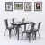 Import (SP-CT760) Commercial vintage Restaurant/cafe table chairs industrial style table with 4 seats from China