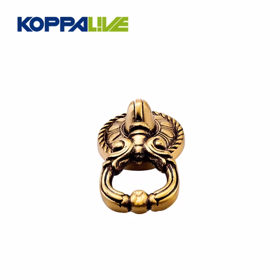 Import Drop Ring Dresser Drawer Pull Handle Rustic Vintage Brass Kitchen Cabinet Knob from China