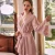 Import Spring and summer new beautiful women satin cuff stitching lace robe and bathrobe pajama from China