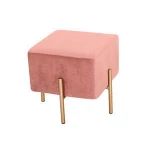 Square Living Dressing Room Shoe Store Furniture Foot Rest Velvet Ottoman Stool