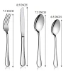 Stainless Steel Flatware Set Cutlery Set Silver Dessert Spoons Baby Spoons Baby Fork 2MM Thickness 14 Gauge