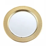 Stainless Steel Metal Round Tray Plates Dishes&plates Dinner Plates With High Quality