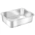 Import Stainless steel plate rectangular square food tray 7/10/15/20 cm deep frying meat dish square plate from China