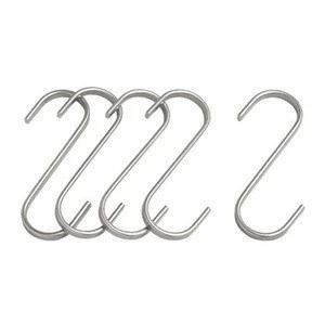 Stainless steel s-shaped silver hanger cabinet coat hat garment s display metal hook