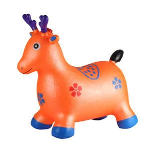 Stock pvc bouncing horse inflatable kid jumping toys
